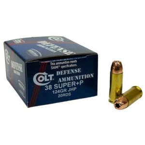 Double Tap Colt Defense Ammunition .38 Super(+P) 124gr JHP 1330 fps 20/ct