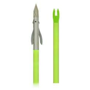 Muzzy Iron 2-Blade Fish Point w Chartreuse Arrow