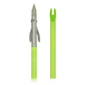 Muzzy Iron 2-Blade Fish Point w Chartreuse Arrow