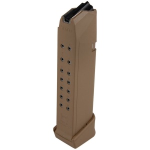 Glock Factory Magazine G17 G17L G19 G19X G26 G34 9mm Luger Coyote 19/rd Bulk
