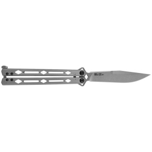 Kershaw Lucha Folding Knife 4-3/5" Drop Point Blade Silver