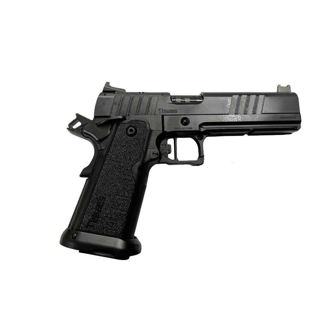 Tisas 1911 Duty DS Handgun 9mm Luger 18rd Magazines(2) 5" Barrel QPQ Rail Optics Ready AOS