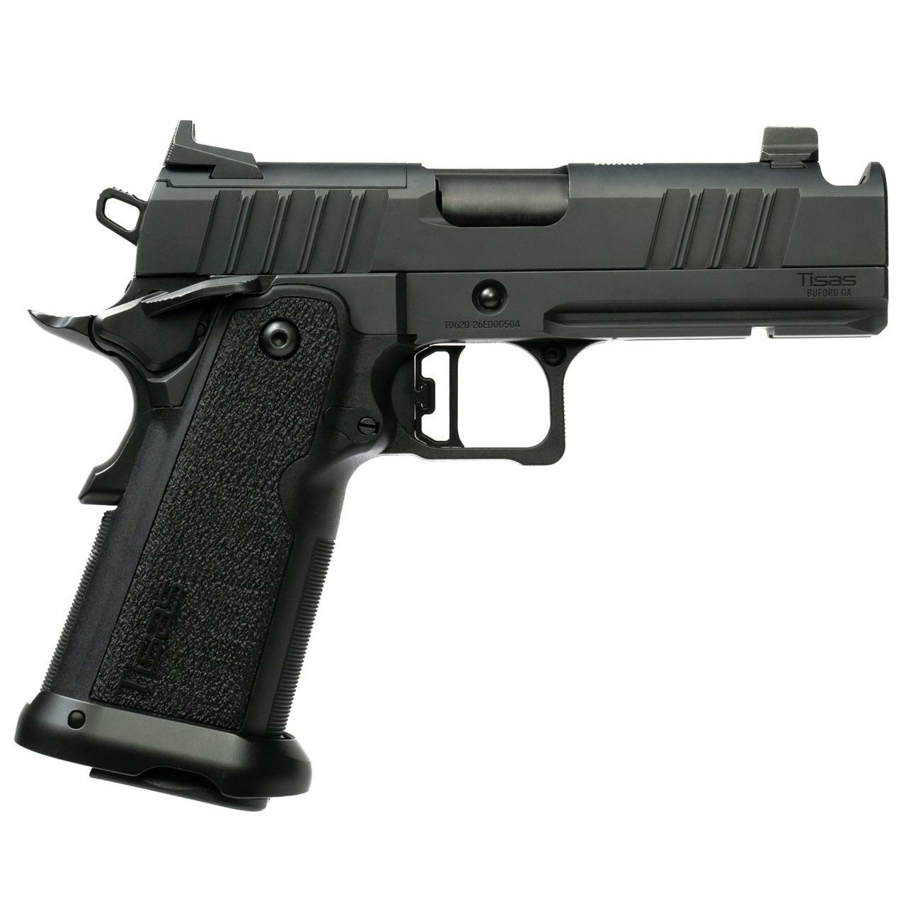 Tisas 1911 Carry DS Comp Handgun 9mm Luger 17rd Magazines(2) 4.25'' Barrel QPQ Finish Manual Safety