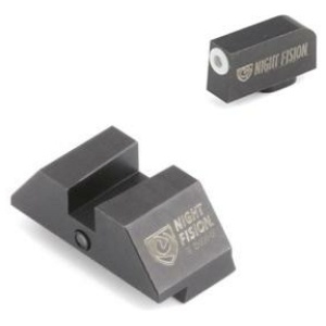 Night Fision Perfect Dot Official Student of the Gun Accur8 Night Sights w/Wht Frnt+Blk Sq for Glock 17-39