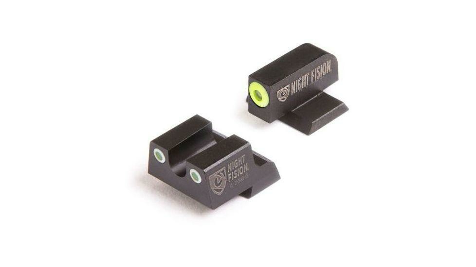 Perfect Dot NS Set w/Yellow Front + Black Square Rear Fits Springfield XD