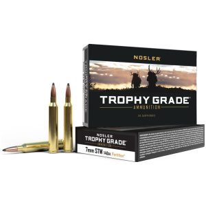 Nosler Partition Trophy Grade Rifle Ammunition 7mm STW 140 gr PSP 3300 fps 20/ct