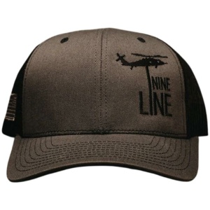 Nine Line Dropline Snapback Hat Black Grey