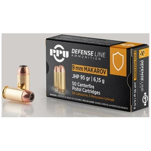 PRIVI 9x18 Makarov JHP 95Gr 50Rds Ammo