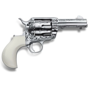 Cimarron Firearms Huckleberry Handgun .45 Colt 6rd Capacity 3.5" Barrel Nickel Finish Poly Ivory Grip