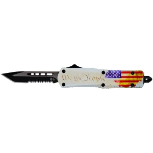 Templar Knife Small We The People Tanto Serrated Black