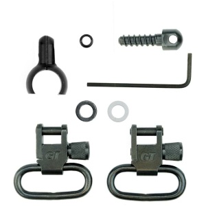 Grovtec Two Piece Barrel Band Swivel Sets .585 - .635 Diameter Black 2/ct