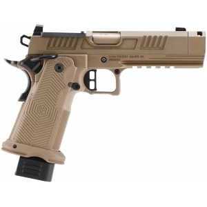 Alpha Foxtrot AF1911-Romulus Handgun 9mm Luger 17rd (1) and 20rd (1) Magazines 4.25" Compensated Threaded Barrel FDE MOS Cut