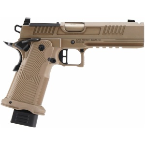 Alpha Foxtrot AF1911-Romulus MOS Adapter Handgun 9mm Luger 17(1) & 20rd(1) Magazines 5" Comp Bull Barrel FDE