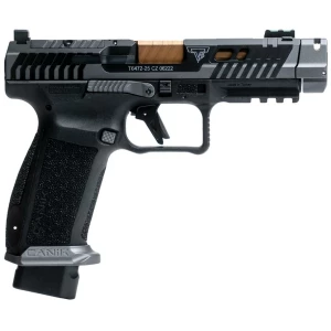 DEMO Canik TTI Combat Handgun 9mm Luger 18rd Magazine 4.6" Ported Gold Barrel Smoke